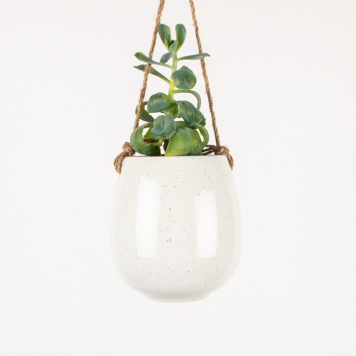 Trade Aid White Ceramic Hanging Planter