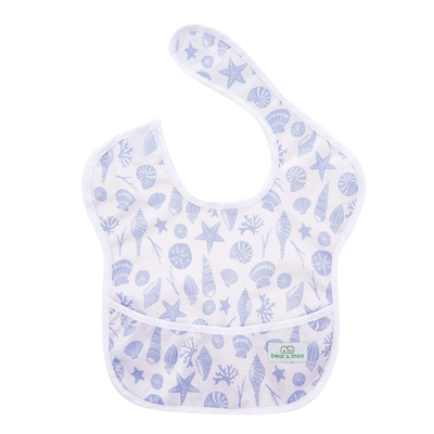 Bear & Moo Classic Bib - Seashells