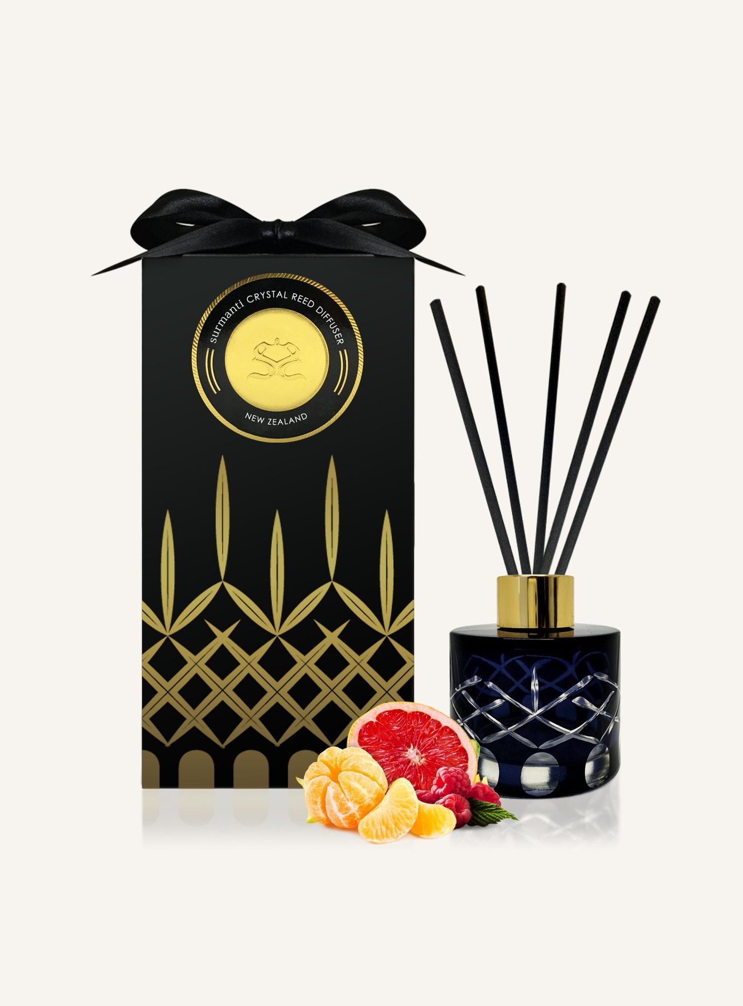 Surmanti Crystal Reed Diffuser - Sweet Mandarin & Grapefruit