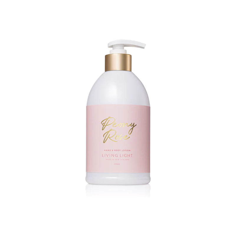 Living Light Peony Rose Hand & Body Lotion