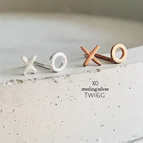 Twigg XO Studs - Rose Gold or Silver