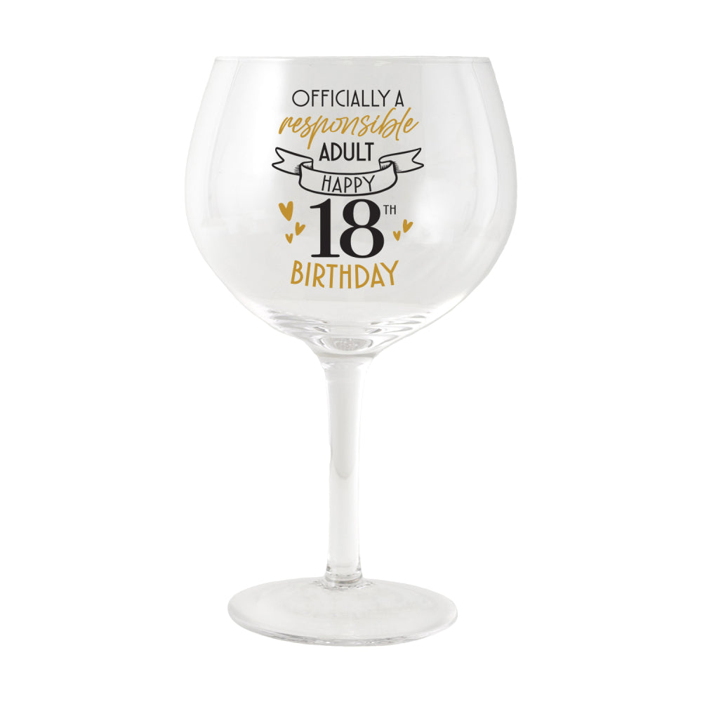 Sip Celebration 18th Balloon Glass